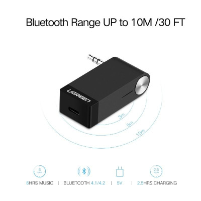 Ugreen UG40756MM114TK BT 4.2 màu Đen Thiết bị nhận âm thanh Bluetooth không Micro hỗ trợ APTX - HÀNG CHÍNH HÃNG
