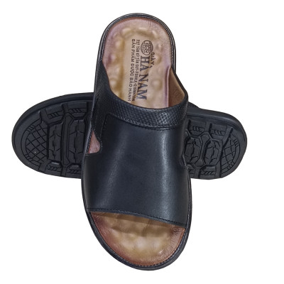 Dép Nam Quai Ngang TiTi ĐÔ Da Bò Thật Cao Cấp DNA2184