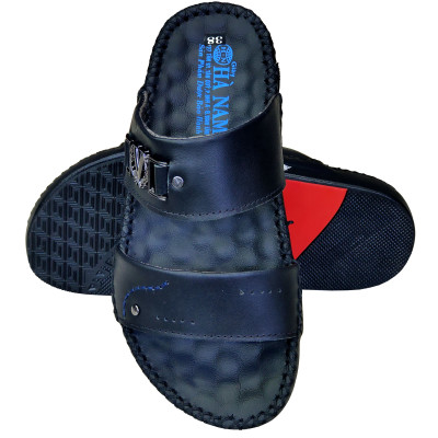 Dép nam quai ngang HÀ NAM da bò thật cao cấp DN2073