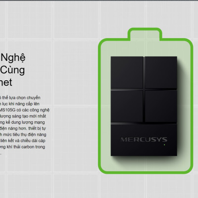 Bộ Chia Tín Hiệu Switch Để Bàn Mercusys MS105G 5 Cổng 10/100/1000 Mbps - Hàng Chính Hãng