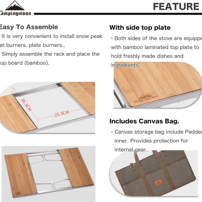 Kệ để đồ dã ngoại Campingmoon CK-2 (kệ đôi)