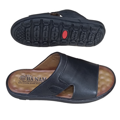Dép Nam Quai Ngang TiTi ĐÔ Da Bò Thật Cao Cấp DNA2184