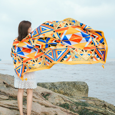 Khăn Choàng Boho Đi Biển, Khăn Quàng Cổ Họa Tiết Thổ Cẩm Mỏng Nhẹ (Nhiều Mẫu)