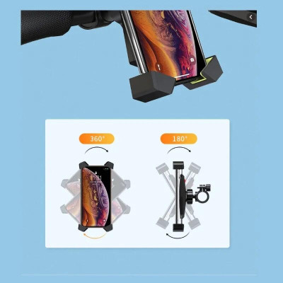 Ugreen UG60989LP181TK Màu Đen Giá đỡ điện thoại UGREEN cho xe đạp xoay 360 độ - HÀNG CHÍNH HÃNG