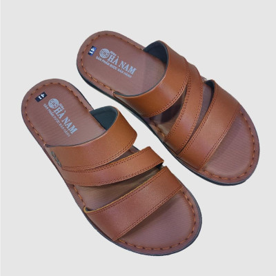 Dép Nam Quai Ngang HÀ NAM Da Bò Thật Cao Cấp DNA2155