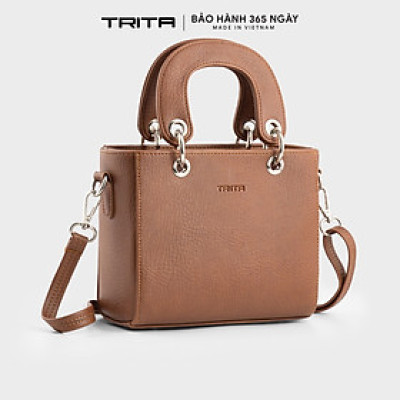 Túi Trita ( Thời trang nữ quai bản to phối khoen kim loại cỡ nhỏ - Túi xách da RTX24 )