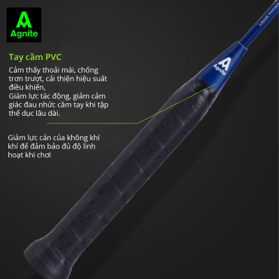 Vợt cầu lông siêu nhẹ khung carbon cao cấp Agnite - Kèm bao đựng cao cấp - 1 chiếc - Hàng chính hãng - F2115