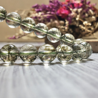 Vòng tay Thạch Anh Tóc xanh 9mm chuẩn 6A