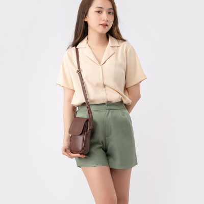 Túi Yuumy ( Thời trang nữ đựng điện thoại size 11 - Túi đeo chéo da Seasand YN120 )