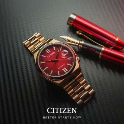 Đồng Hồ Nam Citizen Tsuyosa Dây Thép Không Gỉ Máy Cơ-Automatic NJ0153-82X - Mặt Đỏ (Sapphire)
