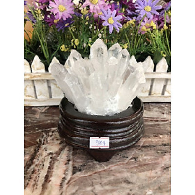 Trụ đá phong thủy tinh thể thạch anh trắng - Nặng 770g, 780g và 800g