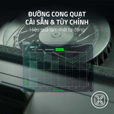 Đế tản nhiệt Razer Laptop Cooling Pad | 14" đến 18" inch | 3 Cổng USB-A 2.0 Kết Nối | Nhiệt Độ Mát lên tới 16 Độ | Hàng Chính Hãng