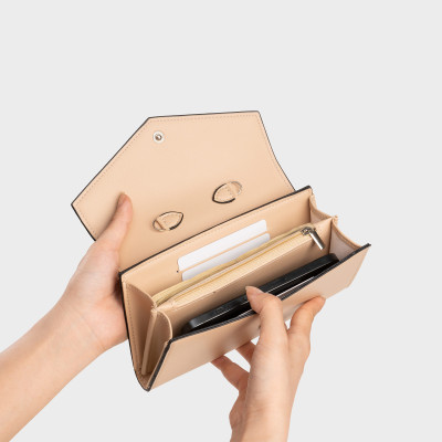 Ví Yuumy ( Thời trang nữ dáng dài kèm dây đeo chéo - Ví da Seasand YV104 )