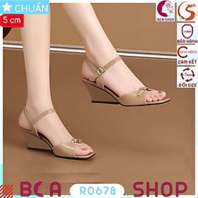 Xăng đan nữ đế xuồng 5 phân RO678 ROSATA tại BCASHOP kiểu dáng thanh lịch, tinh tế và tôn chân, tăng tự tin khi bước