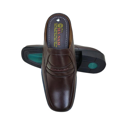 Dép Bít Mũi Nam Da Bò Thật TiTi ĐÔ Cao Cấp GSB20136