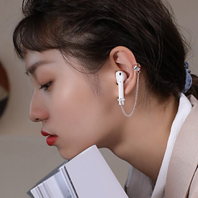 1 Đôi khuyên tai đeo tai nghe airpod phụ kiện đeo tai nghe không dây bluetooth chống rơi rớt thất lạc kẹp vành trên cá tính