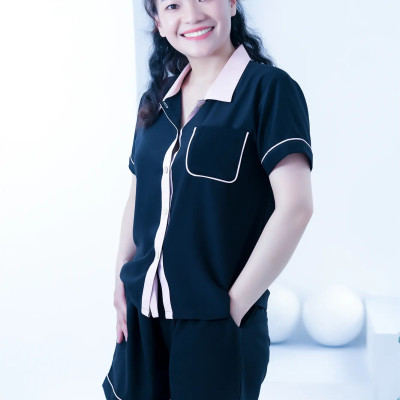 Áo Pijama LMcation Alia - Màu đen