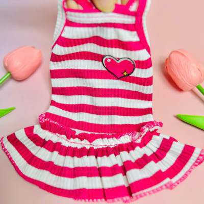 VÁY XÒE KẺ SỌC DỄ THƯƠNG DÀNH CHO THÚ CƯNG CHÓ MÈO