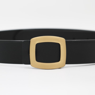 Thắt Lưng Nữ Da Thật Mặt Oval Aaa Jeans