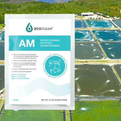 EcoClean AM - Men Vi Sinh Xử Lý Khí Độc Trong Ao Nuôi Tôm, Cá - Gói 100g