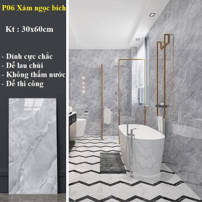 Bộ 10 Tấm Xốp Dán Tường 3D PVC Lá Hồng 60x30cm Keo Sẵn Dày 2,5mm Cao Cấp, Sang trọng