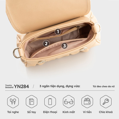 Túi Yuumy ( Thời trang nữ đi tiệc size 22 - Túi đeo chéo da YN284 )