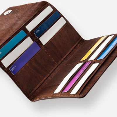 Ví nữ nắp lật khóa nam châm WOMEN CORK WALLET SLIM - HGcork Corkor CK273 - Nhiều màu - Vật liệu 100% da cork thực vật thuần chay từ vỏ cây sồi Bồ Đào Nha, Siêu bền, Chống cháy, Chống mốc, Chống thấm nước  – Hàng chính hãng, Sản xuất Handmade bởi Nghệ nhân