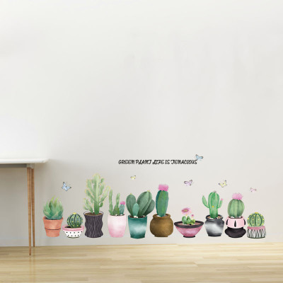 Decal dán tường, dán kính trang trí hoạ tiết Xương Rồng XC9013