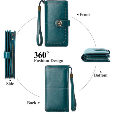 Ví Da Bò Cầm Tay Dáng Dài Thời Trang cao cấp Cho Nữ phong cách mới