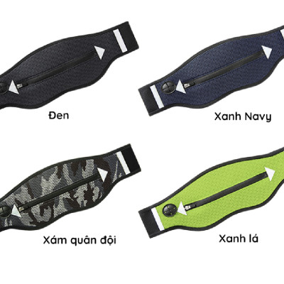 Đai lưng chạy bộ, tập gym, thể thao Phiten sport belt metax part (bản có túi đựng) AP215062