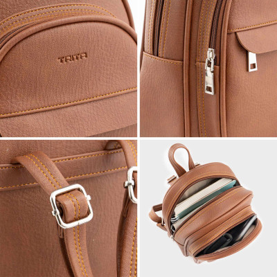 Balo Trita ( Thời trang nữ đa ngăn tiện dụng cỡ trung - Balo da RBA51 )