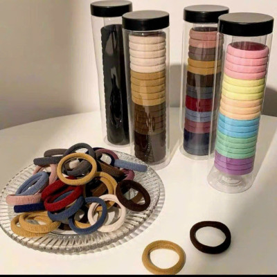 Hộp 20 Thun Cột Tóc Size To Nhiều Màu Sắc Co Giãn Mềm Mại Phong Cách Hàn Quốc Có Hộp Đựng Đẹp Mắt, Chun Buộc Tóc Nữ Dễ Thương Phong Cách