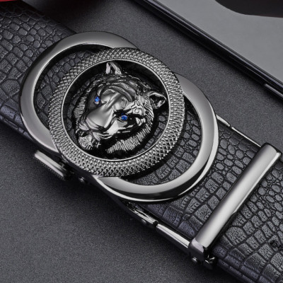 Thắt lưng nam da bò nguyên chất mặt khóa tự động hợp kim cao cấp