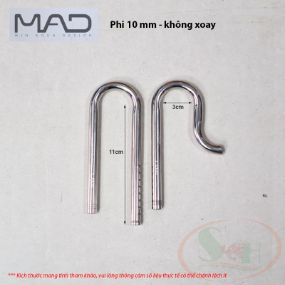 In out inox MAD phi 10, 12, 16, 19 mm CNC ống lọc thùng bể cá tép thủy sinh