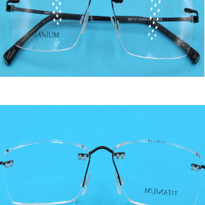 Mắt kính lão ti-tan ĐEN không viền 868