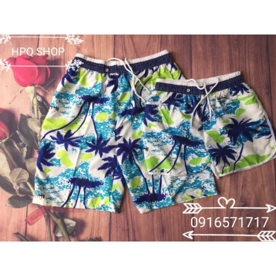 Đồ đôi đi biển, dã ngoại cho cặp đôi, gia đình Chất vải đẹp in họa tiết xinh xắn thời trang, giá 1 bộ