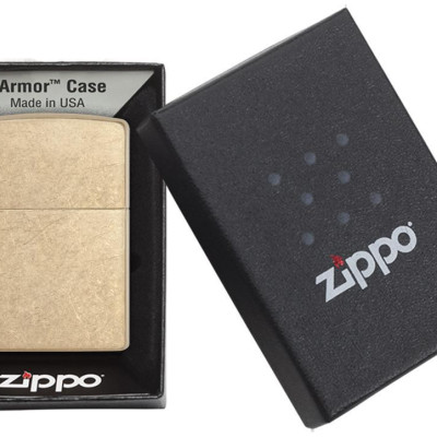 Bật Lửa Zippo Armor Tumbled Brass 28496