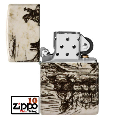 Bật lửa Zippo 48518 Wild West Scene Design - Chính hãng 100%