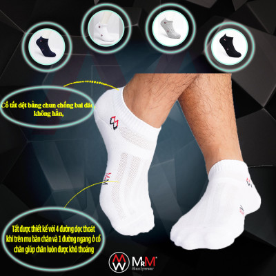 Combo 5 Đôi Tất Nam Vớ Nam Cổ Ngắn Lịch Lãm, Sang Trọng, Chất Liệu Sợi Cotton Co Giãn 4 Chiều Cao Cấp, Chống Hôi Chân  MRM FASHION (Cùng Màu)