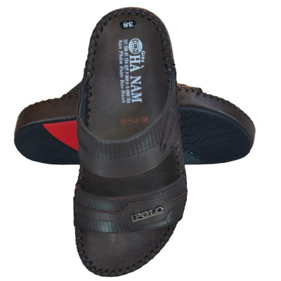 Dép Nam Quai Ngang Da Bò Thật TiTi ĐÔ Cao Cấp DN273d