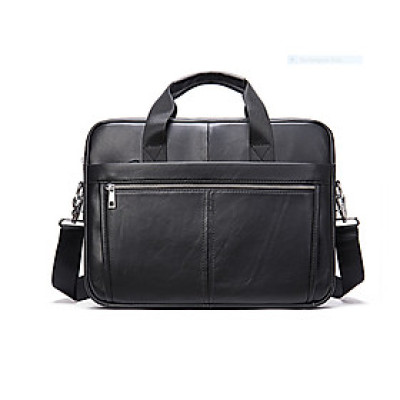 Túi xách nam da bò thật cao cấp phong cách mới 15,6"