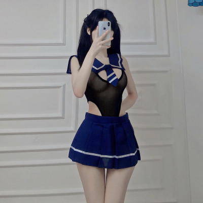 Váy ngủ cosplay bodysuit liền thân kèm chân váy sexy P82 - Đầm ngủ cosplay gợi cảm - Đồ ngủ nữ sexy