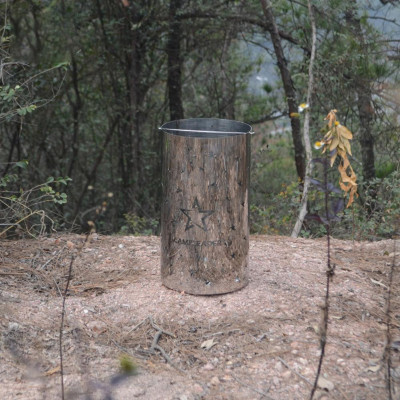 Thùng đốt lửa CAMPLEADER tích hợp bằng thép không gỉ để cắm trại ngoài trời kiêm bếp sưởi ấm đêm