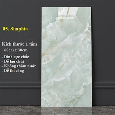 Bộ 20 Tấm Xốp Dán Tường 3D PVC Đá Xanh 60x30cm Keo Sẵn Dày 2,5mm Cao Cấp, Sang Trọng 