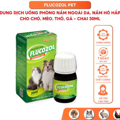 Vemedim Flucozol Dạng Uống hoặc Bôi cho Chó Mèo, Tri Nấm Ngoài Da, Nấm Hô Hấp - Chai 30ml