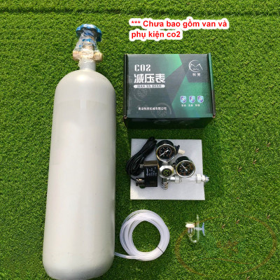 Bình co2 thủy sinh sắt thép 2kg / 3kg van xả an toàn bể thủy sinh cá tép cảnh