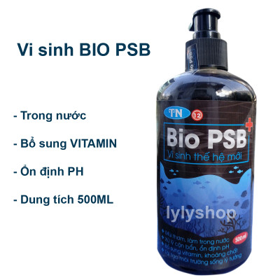 Vi Sinh hồ cá PSB 500ML 3IN1: trong nước, bổ sung VITAMIN, ổn định PH cho bể cá, hồ cá cảnh