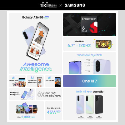Điện Thoại Samsung Galaxy A36 5G - Hàng Chính Hãng