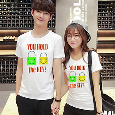 Combo 2 Áo Thun Cặp Đôi so Cute In Họa Tiết Tình Yêu xinh xắn chất thun đẹp