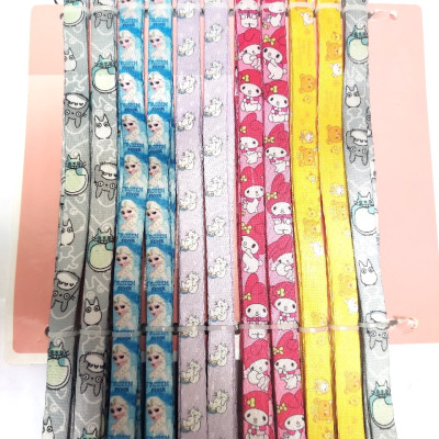 Dây dắt kèm vòng cổ có chuông cho Chó Mèo Dưới 5kg Bản rộng 1cm In họa tiết hoạt hình Chất liệu dù an toàn, Chắc chắn